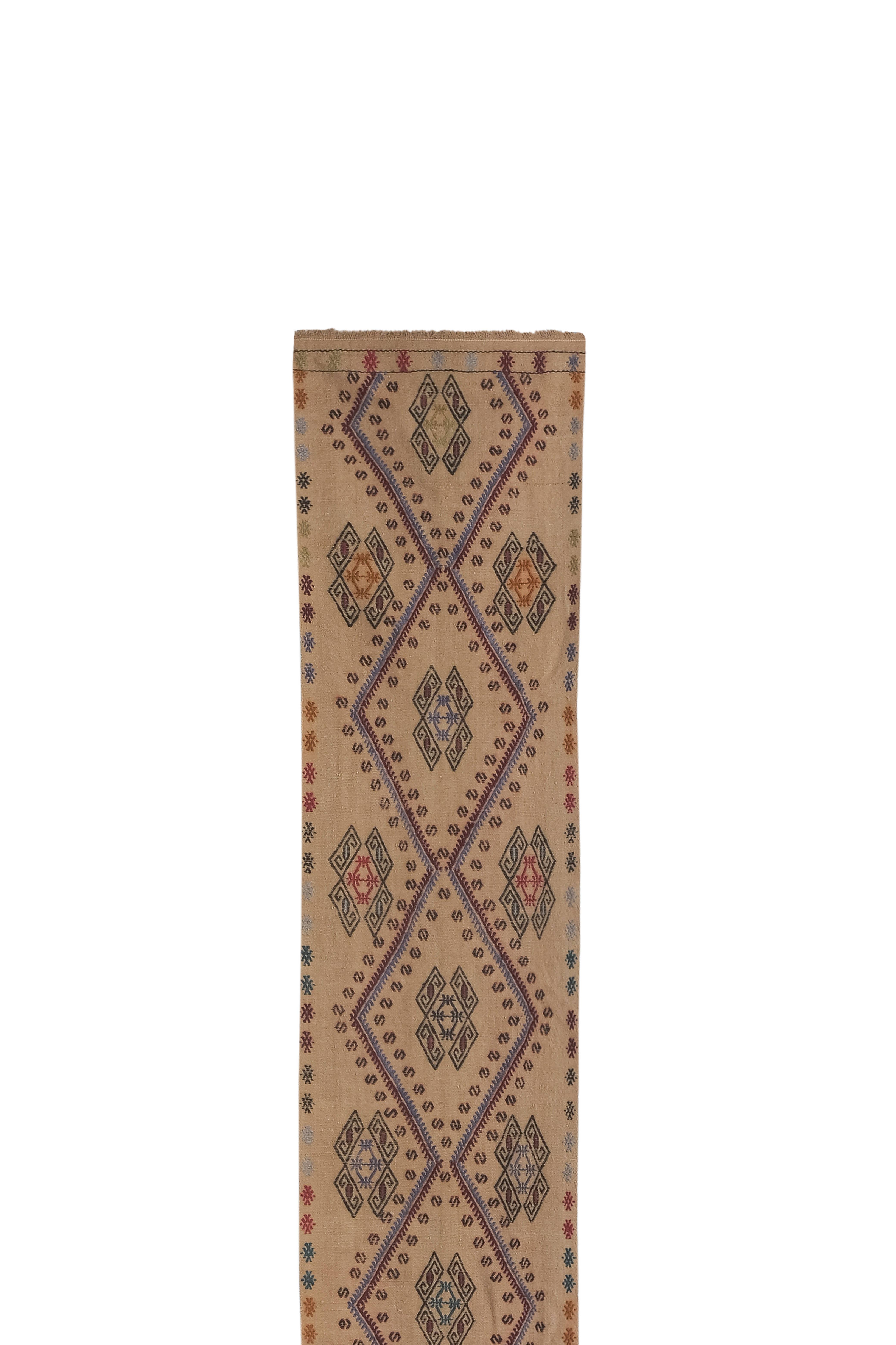 Vintage Turkish Kilim Runner 1'8'' x 14'11''