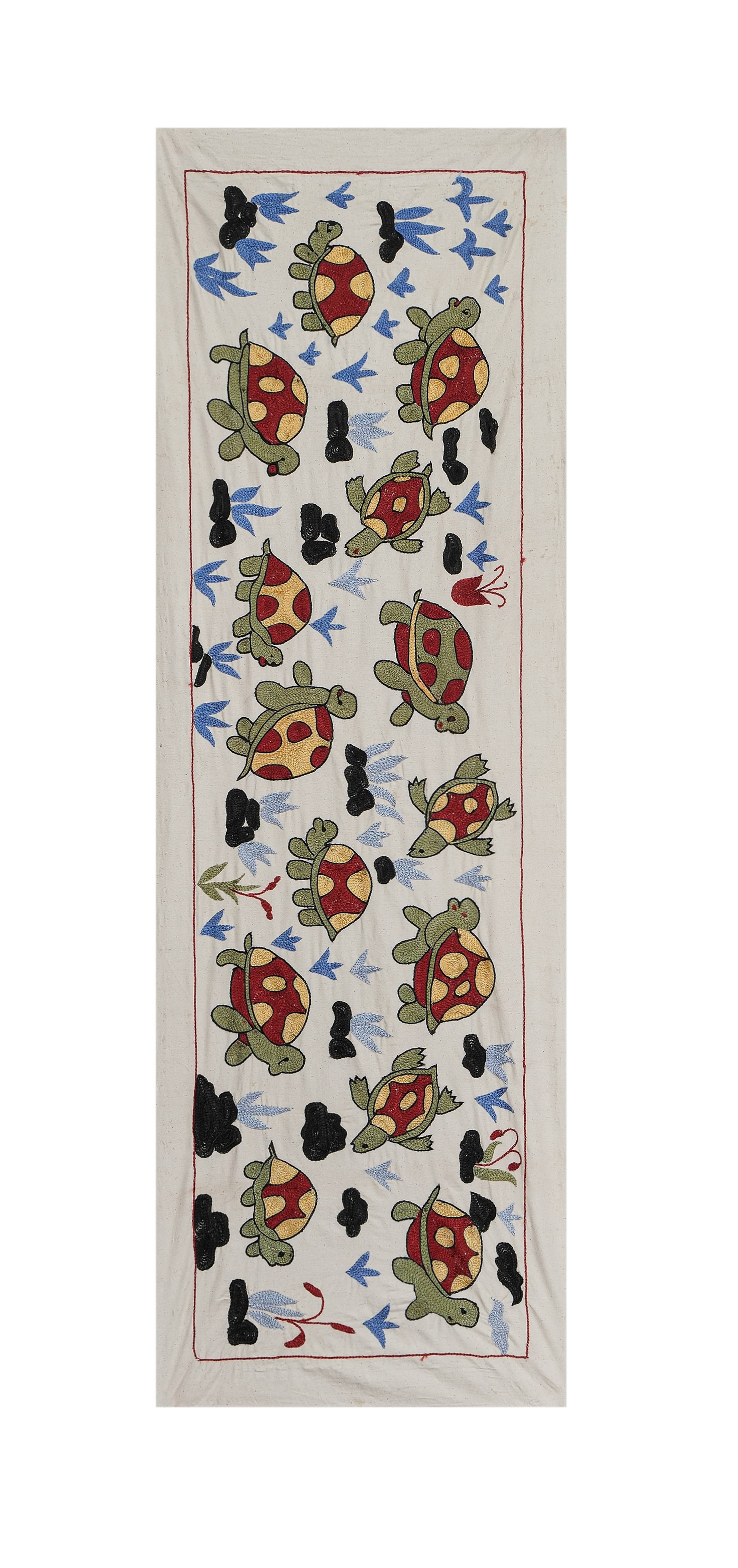 Tortoise Suzani Table Runner | 20'' x 58''