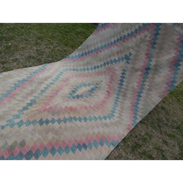 Vintage Turkish Kilim Runner 4'9'' x 11'1''