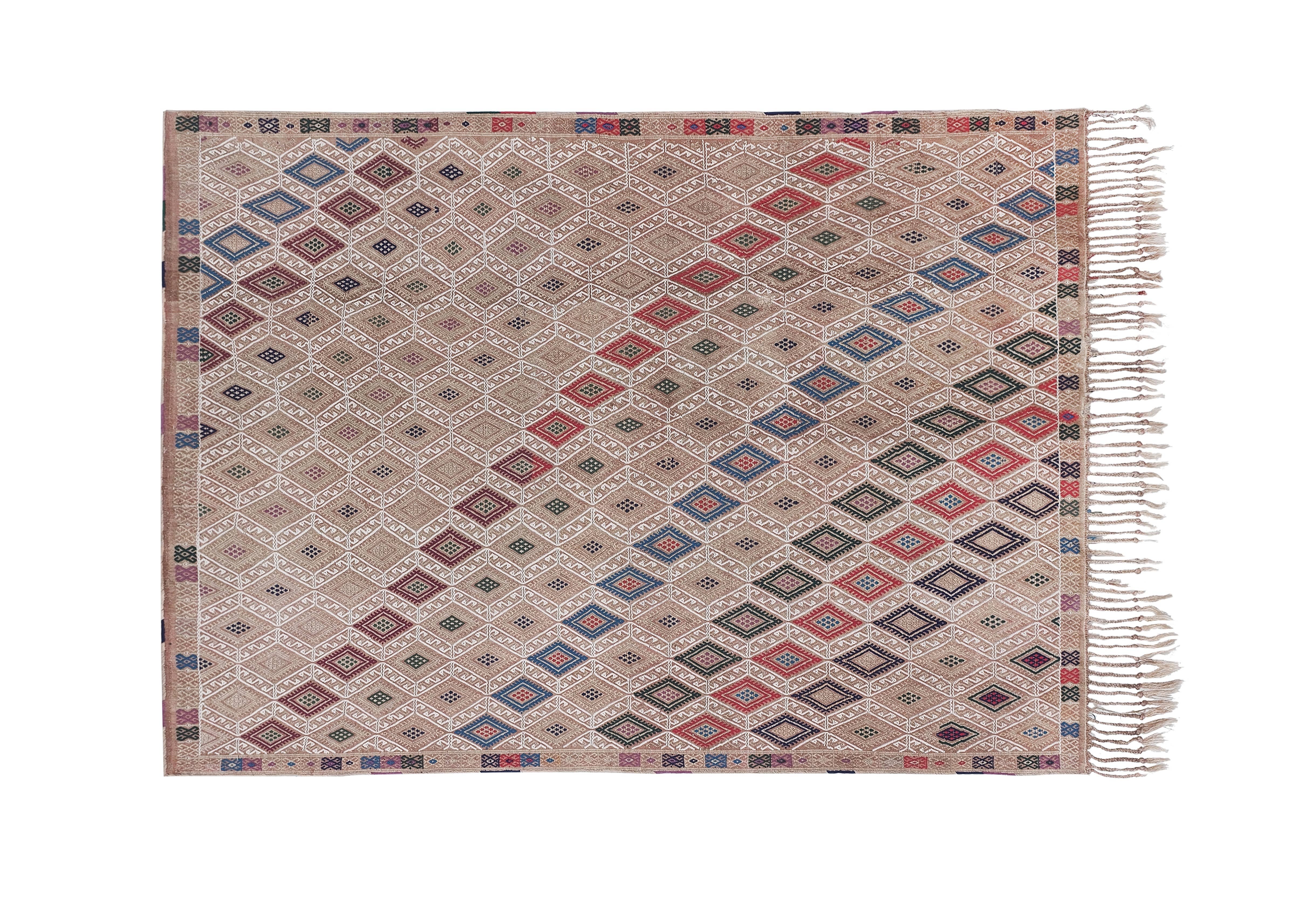 Vintage Turkish Kilim Rug 4'9'' x 6'9''