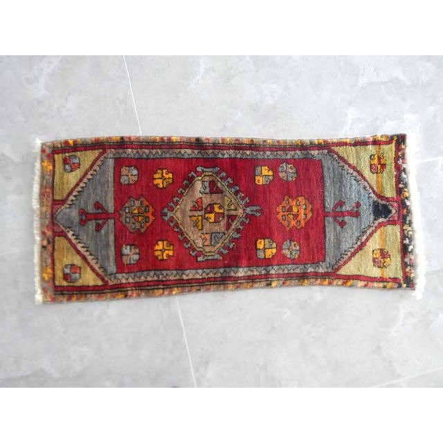 Vintage Oushak Rug 18'' x 43''