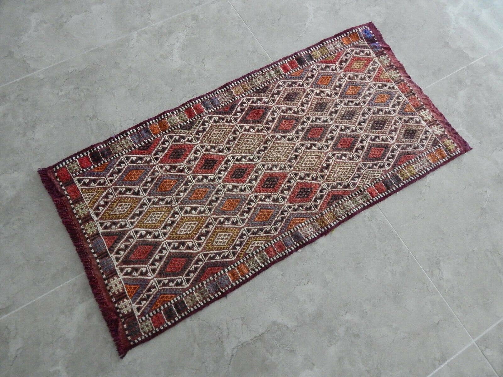 Vintage Konya Yastik Rug 20'' x 41''
