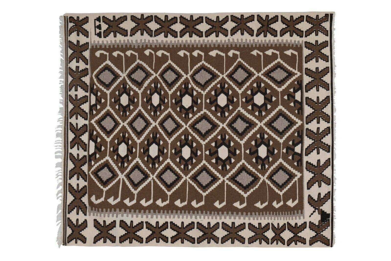 Vintage Turkish Kilim Rug 46'' x 55''