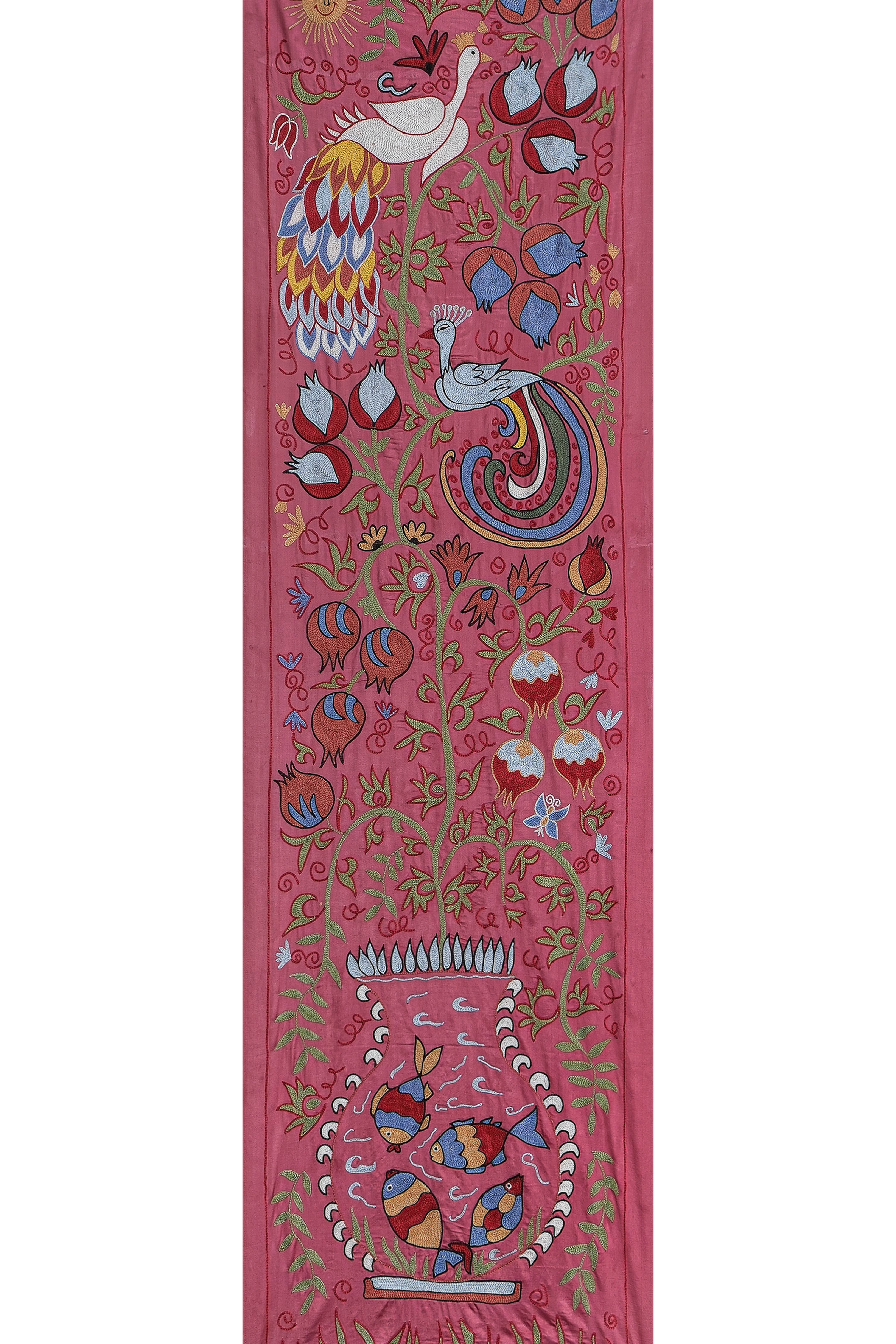 Peacock Suzani Table Runner 1'9'' x 6'3''