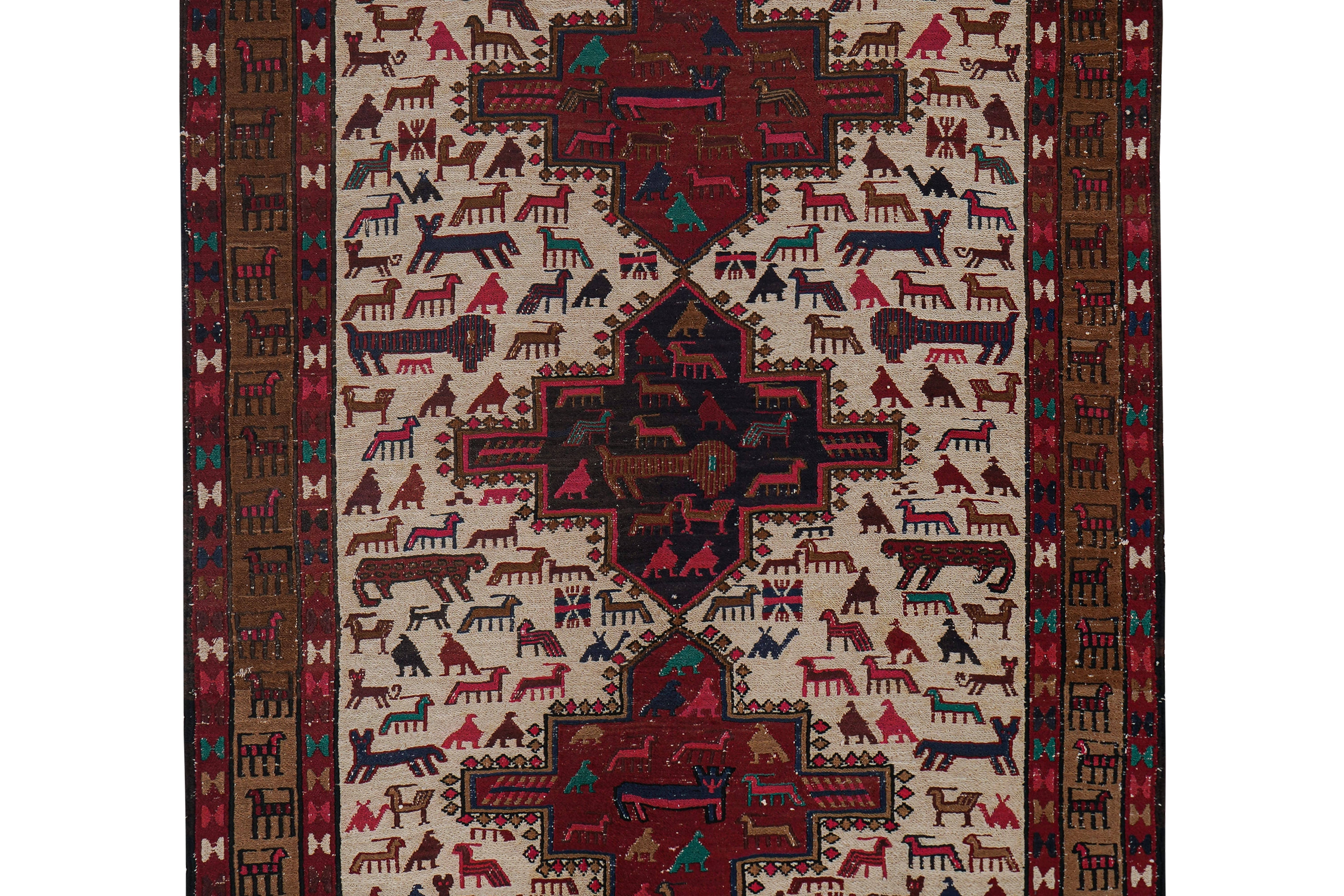 Vintage Soumac Kilim Rug 3'5'' x 4'7''