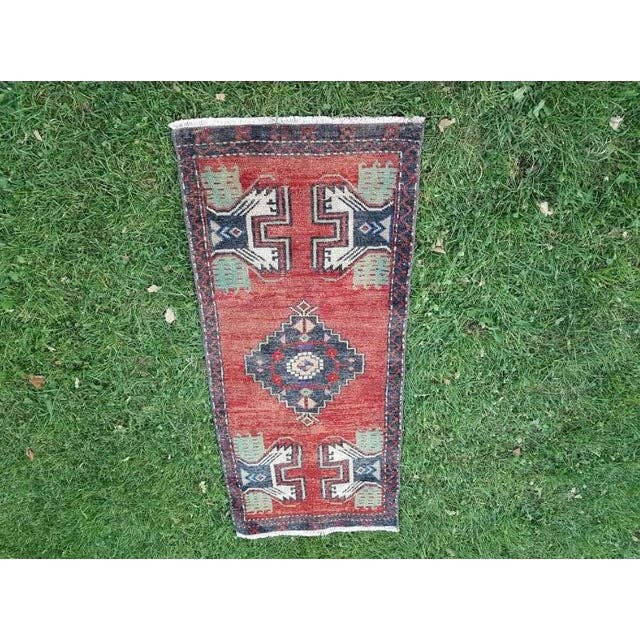 Vintage Turkish Rug 19'' x 43''