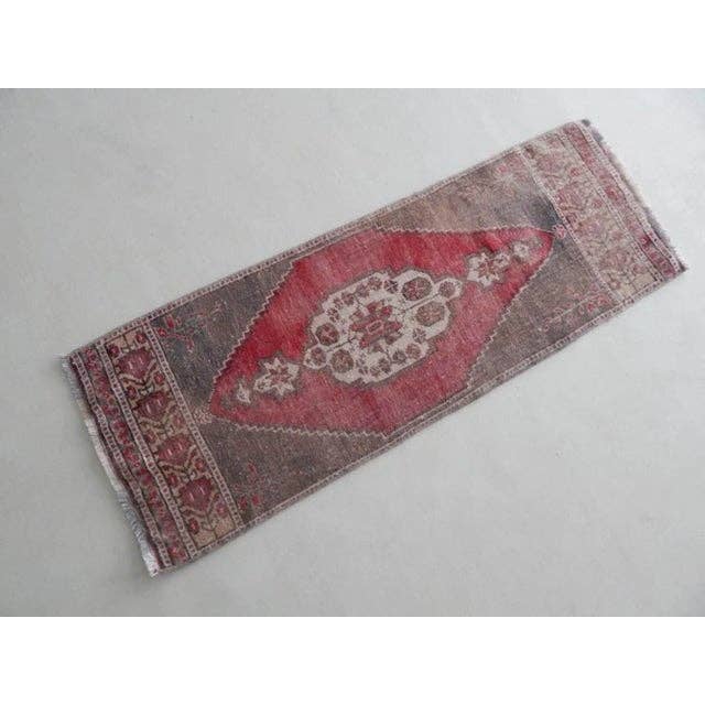 Vintage Turkish Rug 19'' x 54''
