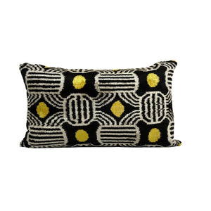 Silk Ikat Velvet Pillow Cover | 16'' x 24''