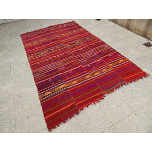 Vintage Turkish Kilim Rug 4'11'' x 8'1''