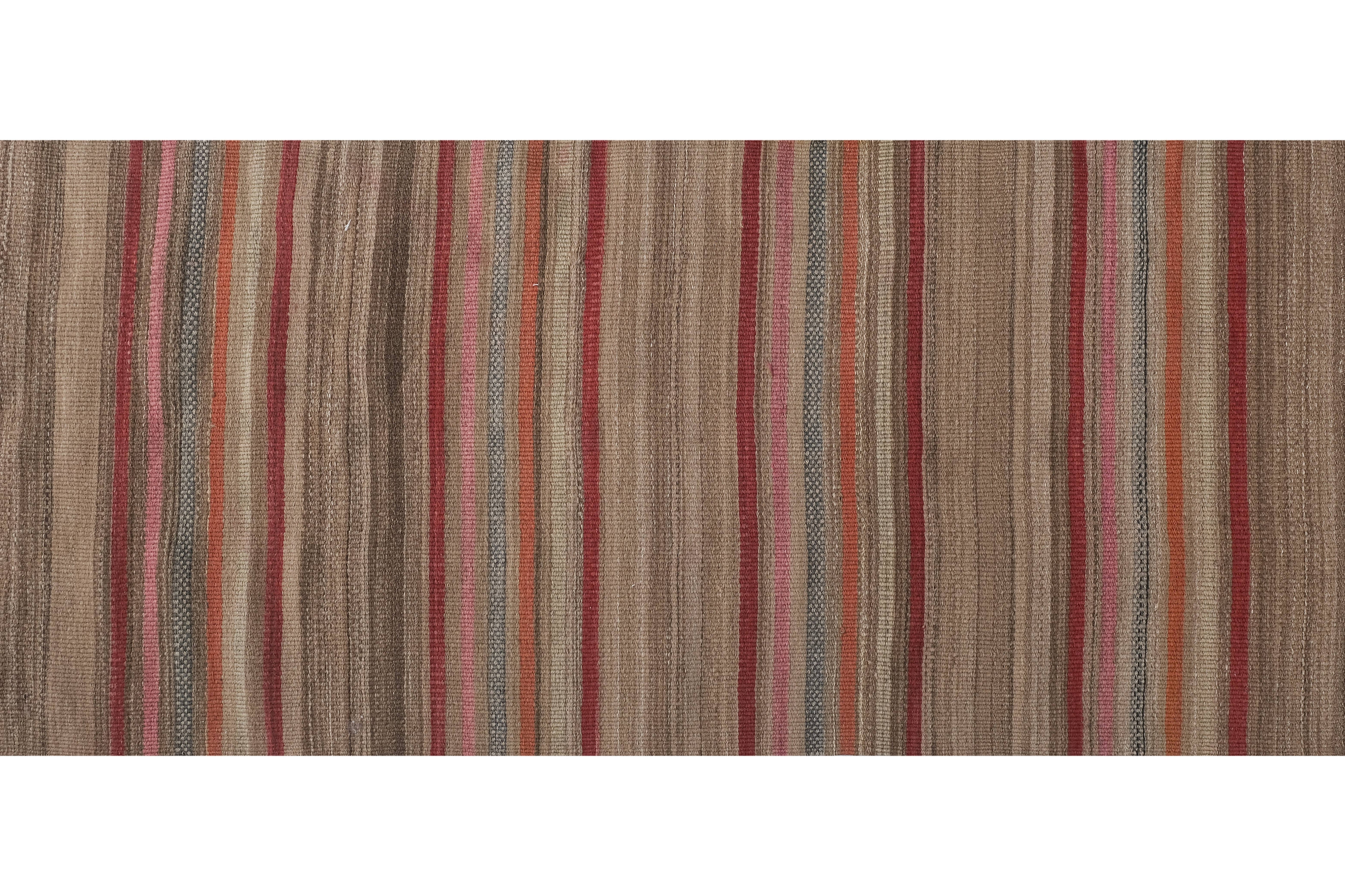 Vintage Turkish Kilim Runner 2'3'' x 18'7''