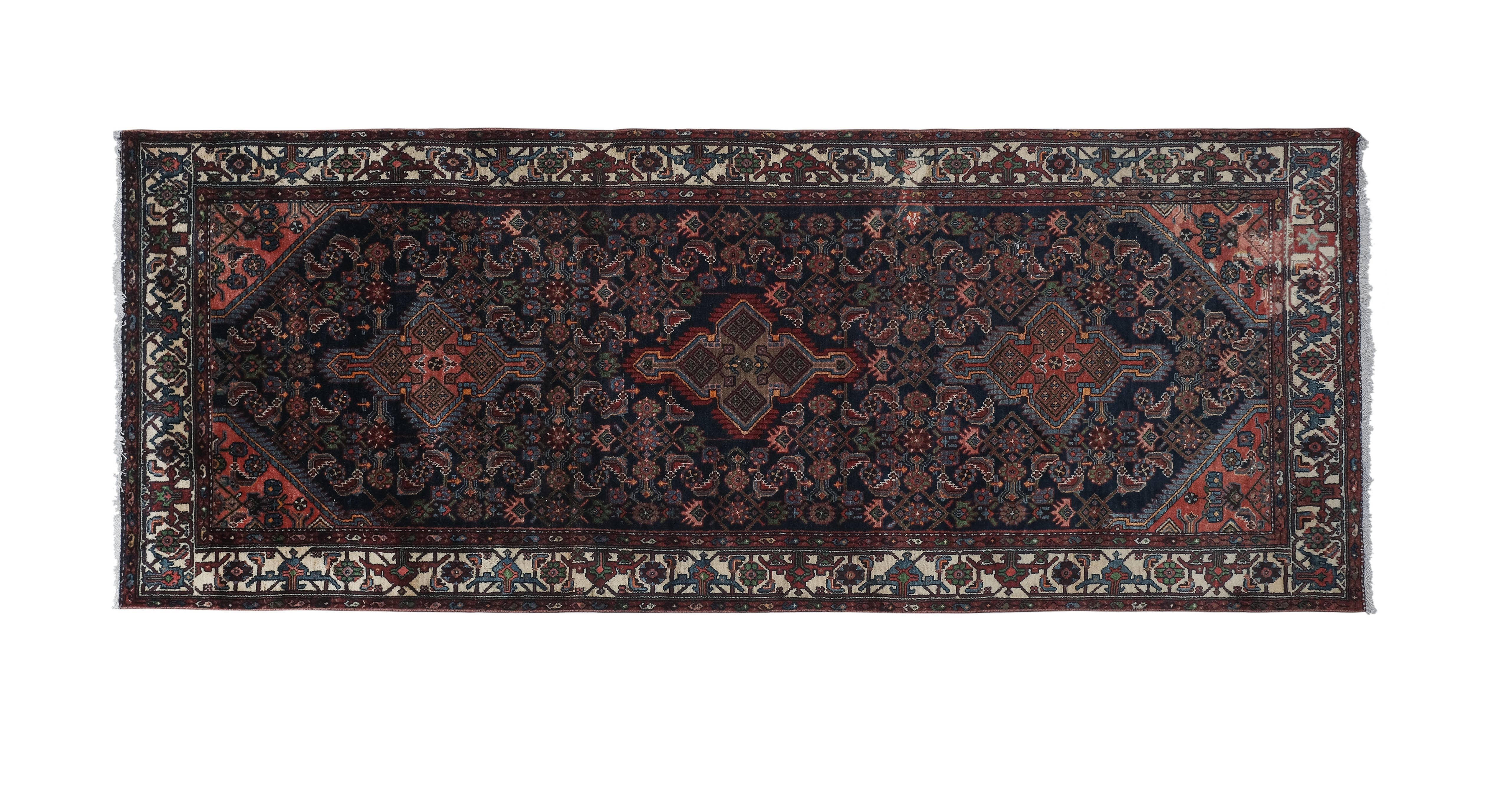 Vintage Turkish Anatolian Runner Rug 4' x 10'5''