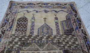 Vintage Turkish Rug 42'' x 59''