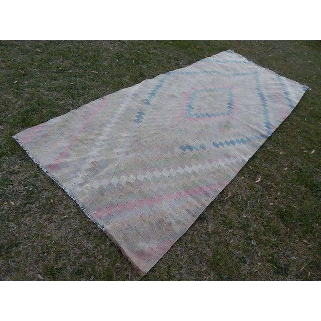 Vintage Turkish Kilim Runner 4'1'' x 9'10''