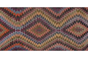 Vintage Turkish Kilim Rug 4'11'' x 11'10''
