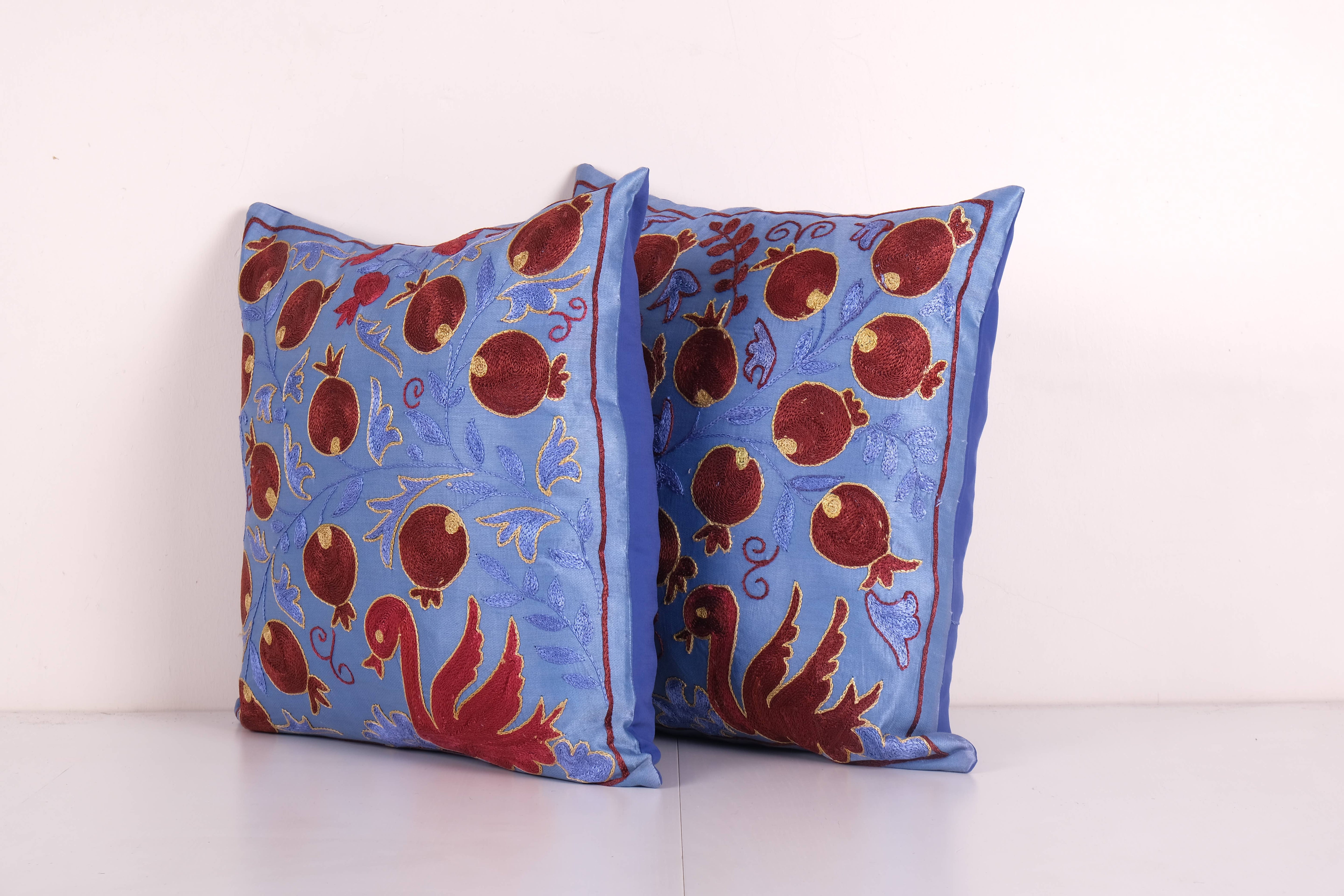 Silk Suzani Pillow Cover Set of 2 | 18'' x 18''
