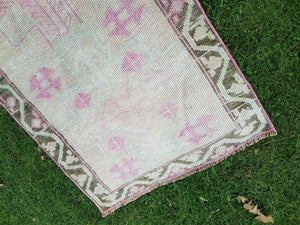Vintage Herki Runner Rug 3' x 12'6''