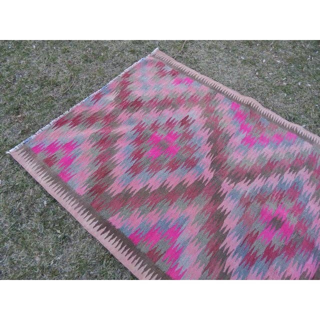 Vintage Caucasian Kilim Runner 3'11'' x 9'6''