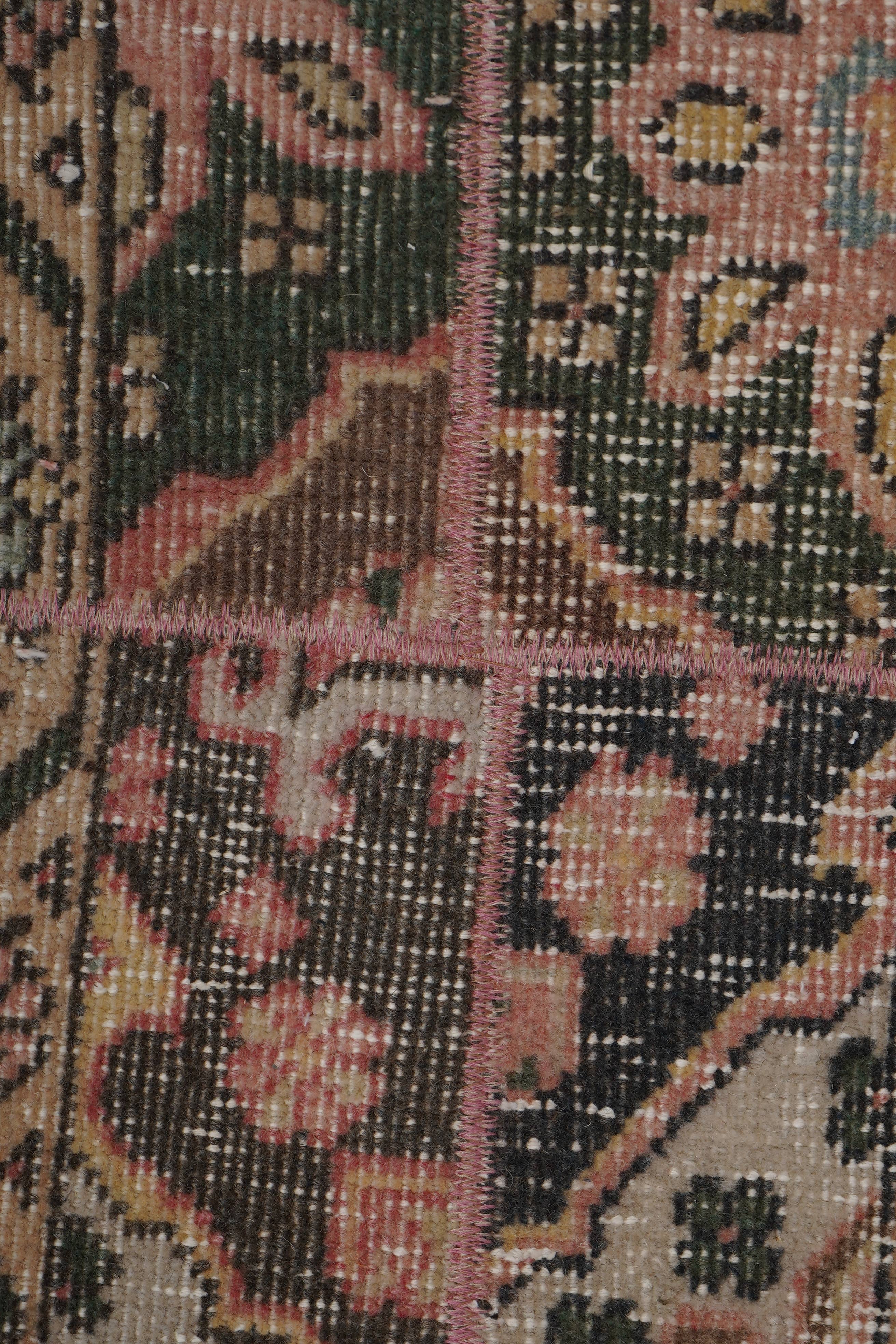 Vintage Turkish Karapinar Runner Rug 1'8'' x 17'2''
