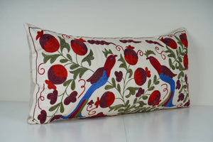 Bird Suzani Bedding Pillow Cover | 17'' x 33''