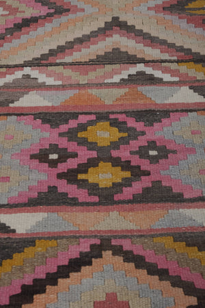 Vintage Turkish Kilim Runner 2'5'' x 20'4''