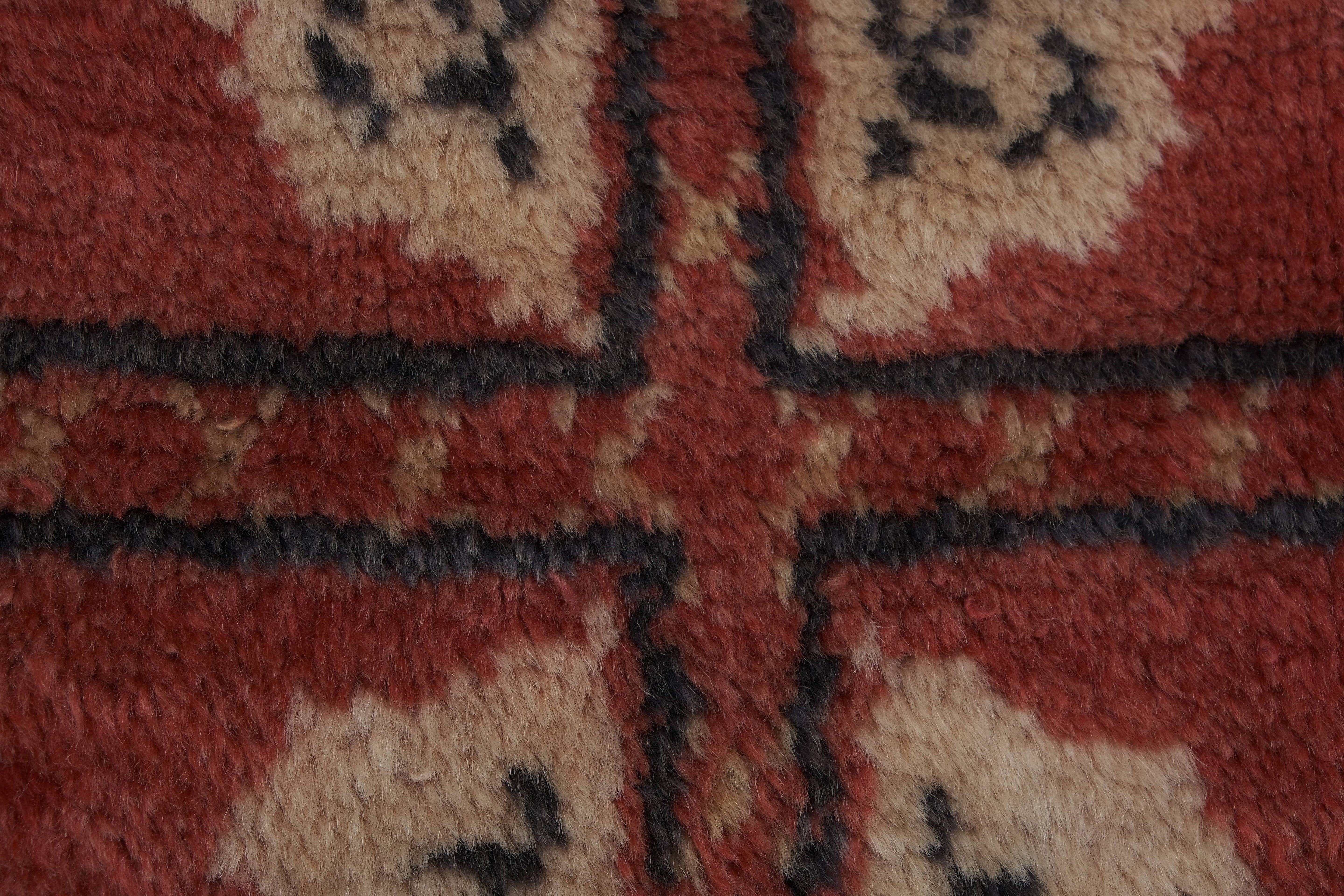 Vintage Turkish Kars Oushak Rug 4'8'' x 6'9''