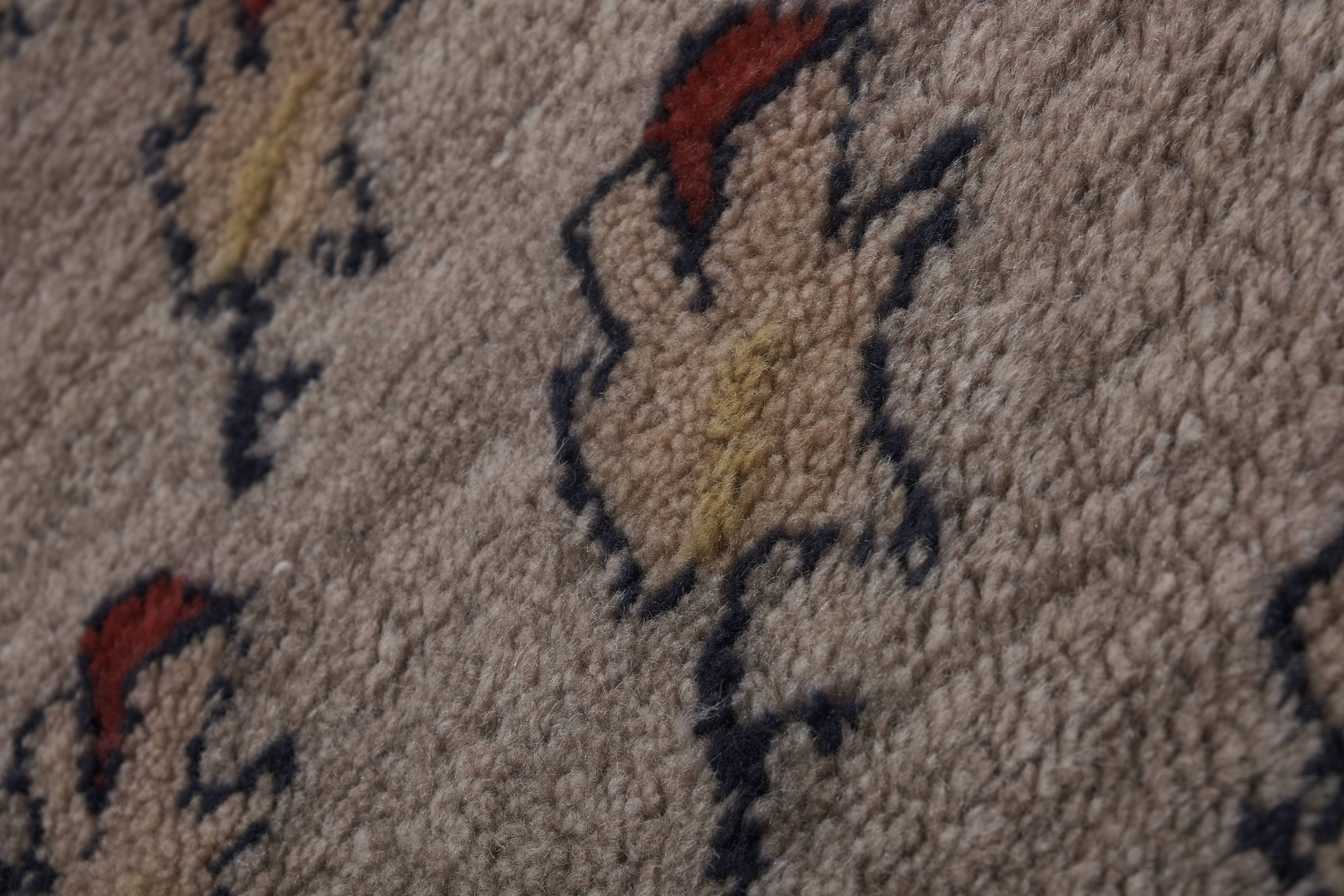 Vintage Turkish Tulu Rug 3'7'' x 6'11''