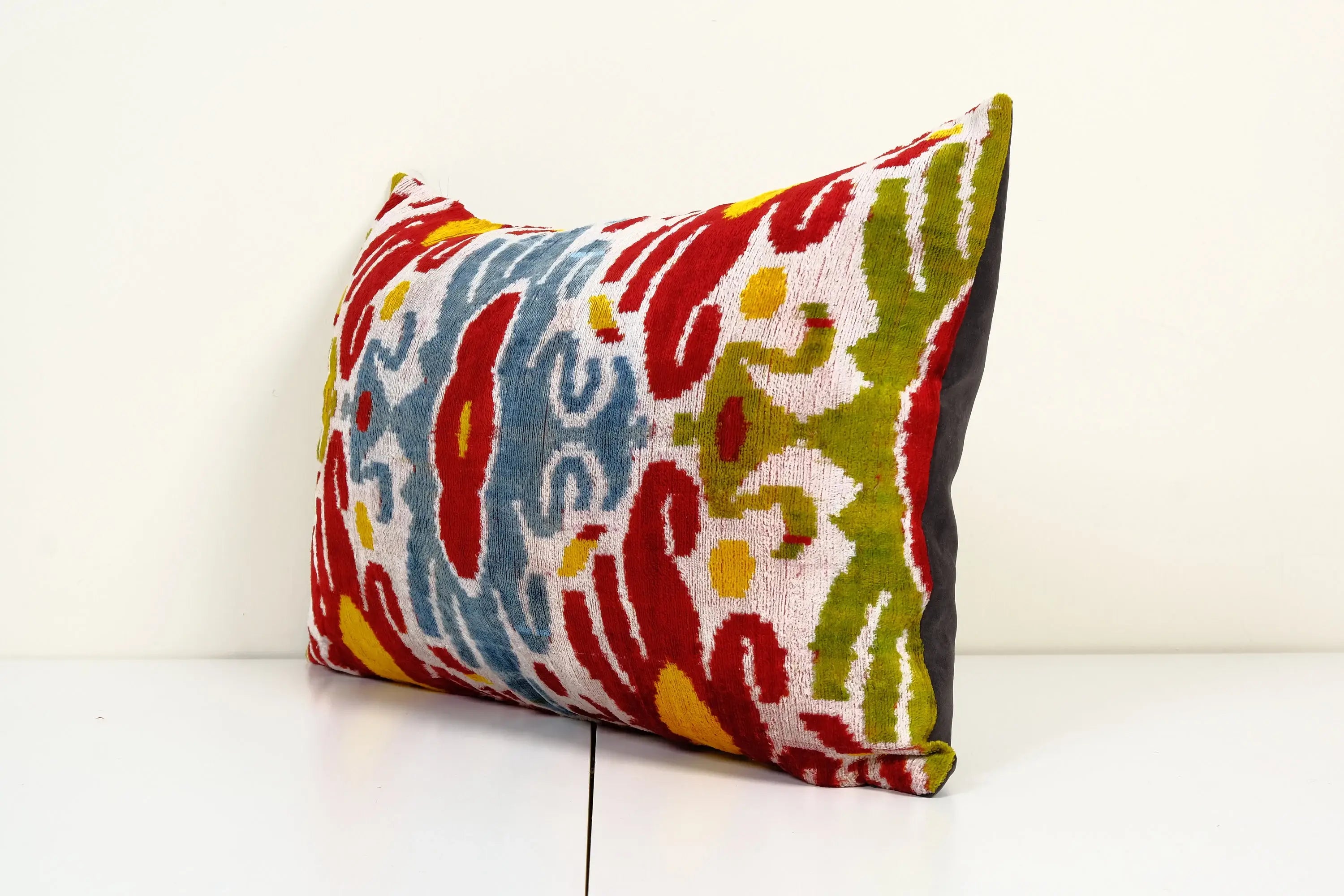 Silk Ikat Velvet Pillow Cover | 16'' x 24''