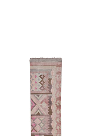 Vintage Turkish Kilim Runner 2'5'' x 22'6''