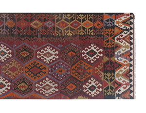 Vintage Turkish Kilim Runner 3'9'' x 12'4''