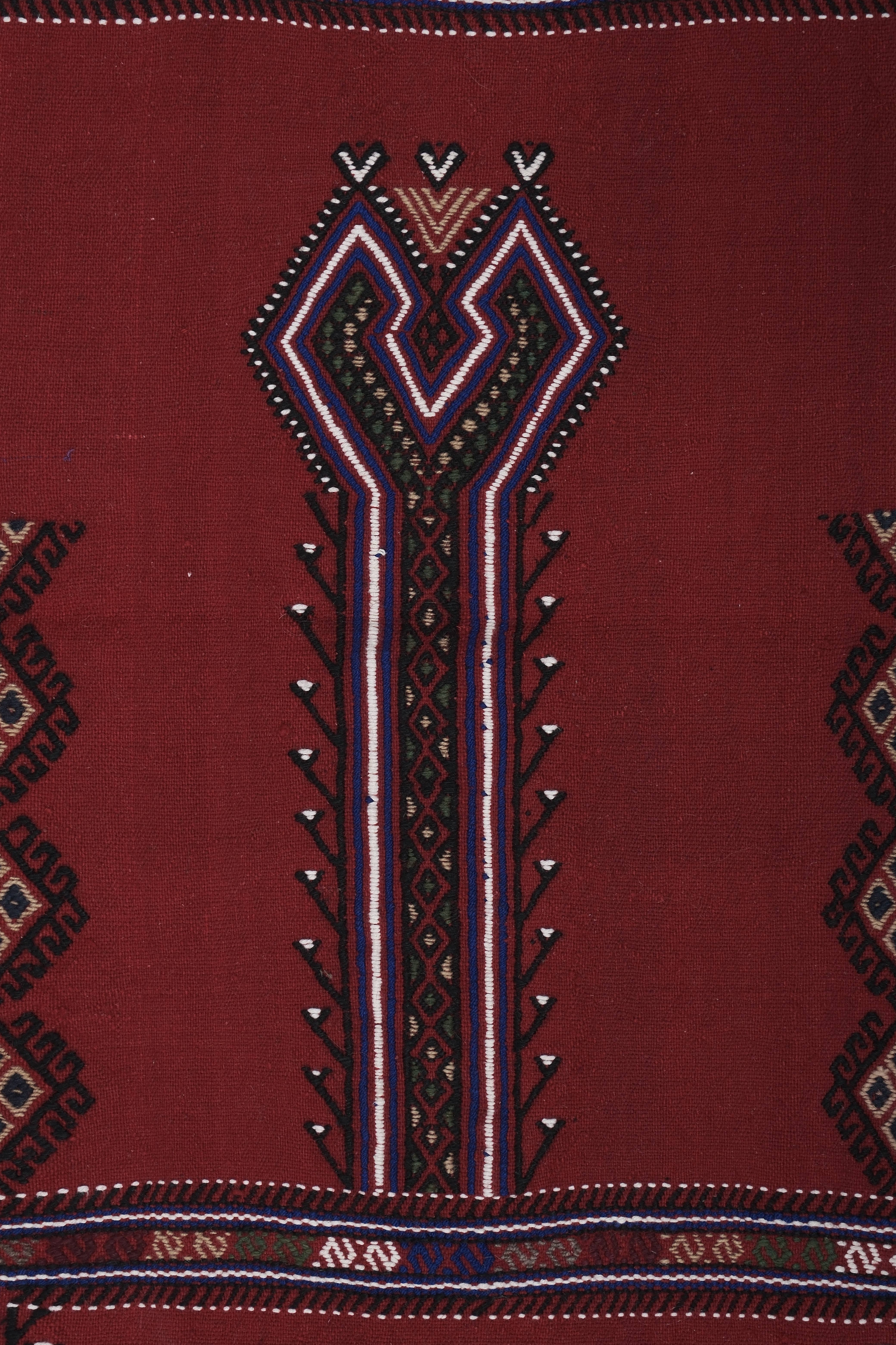 Vintage Turkish Karapinar Kilim Rug 4'7'' x 7'9''