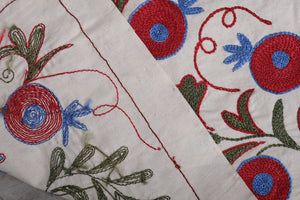 Hand-Embroidered Suzani Table Runner 1'8'' x 6'1''