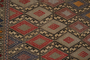 Vintage Turkish Kilim Runner 1'8'' x 13'9''