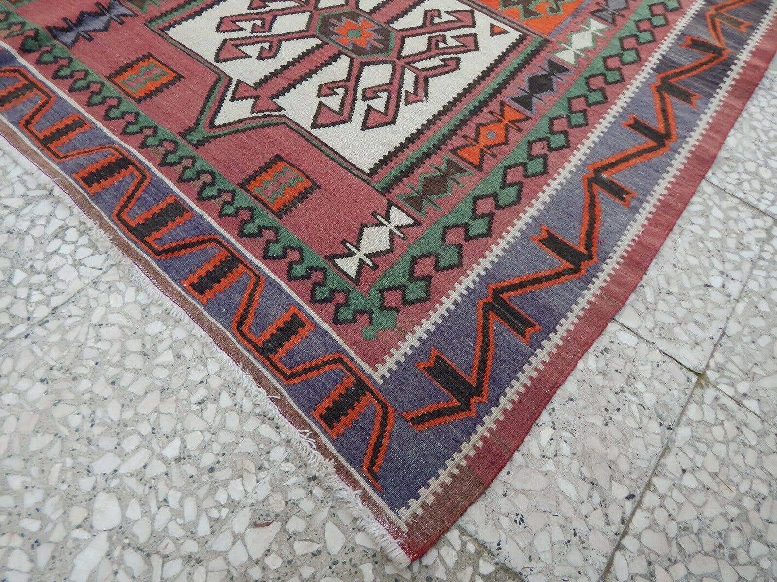 Vintage Caucasian Kilim Rug 5'9'' x 10'6''