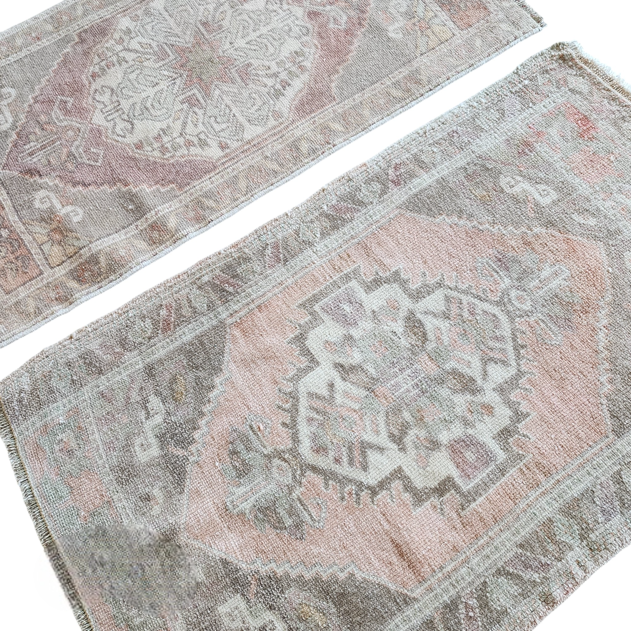 Vintage Turkish Yastik Rugs Set of 2 | 21'' x 38''