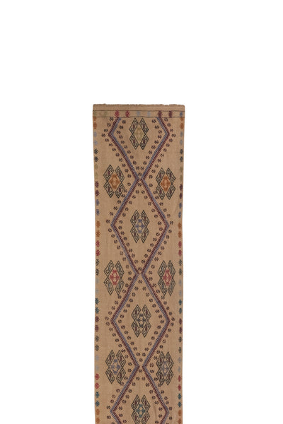 Vintage Turkish Kilim Runner 1'8'' x 14'11''