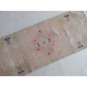 Vintage Oushak Rug 18'' x 43''