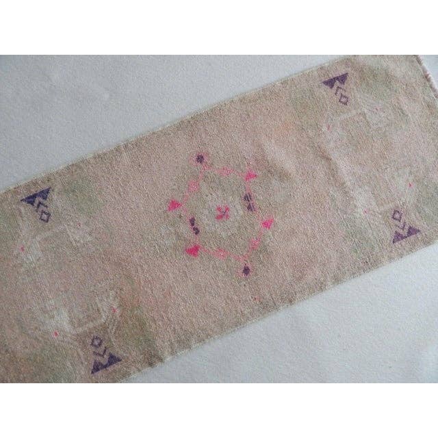 Vintage Oushak Rug 18'' x 43''