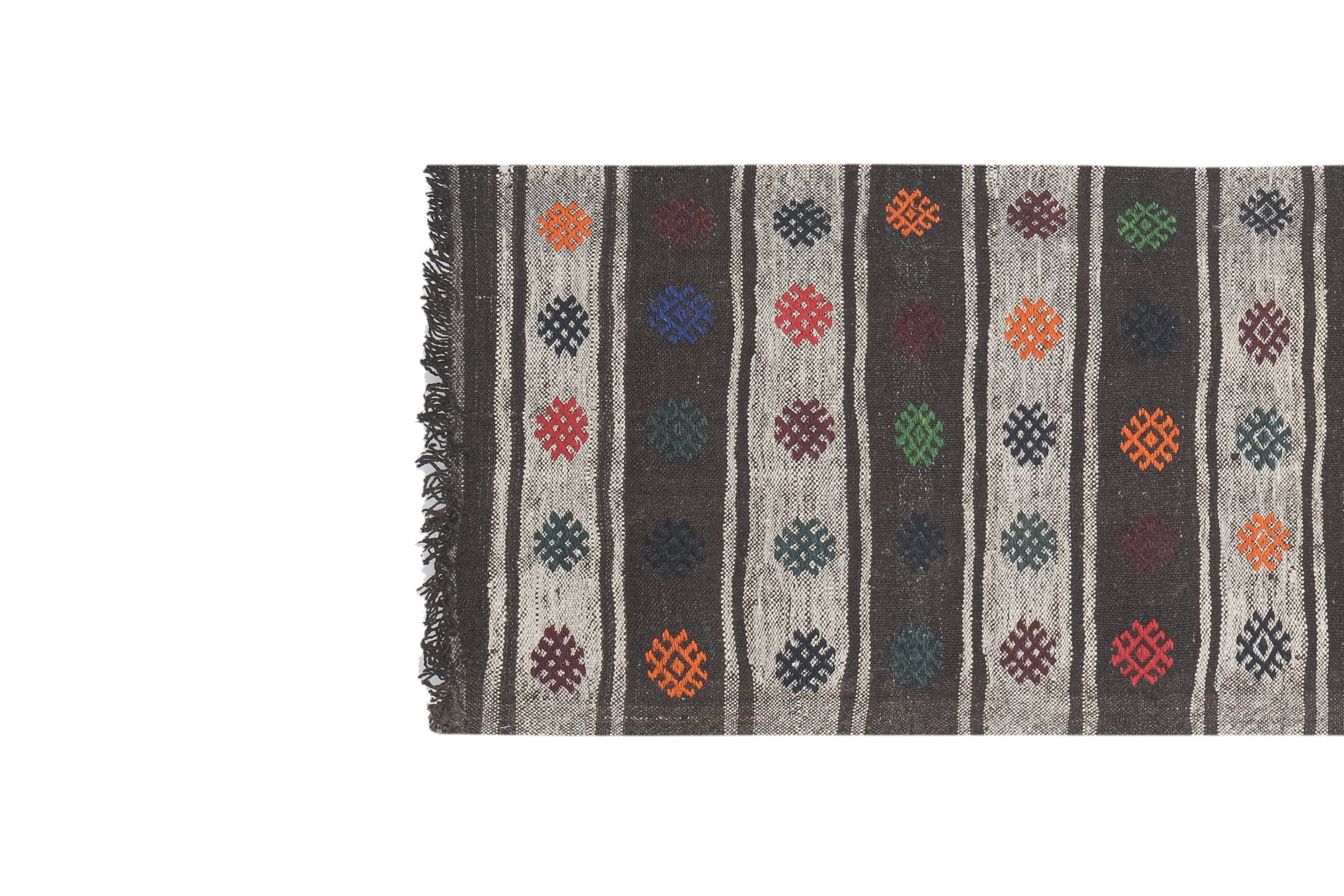 Vintage Turkish Kilim Runner 2'1'' x 6'6''