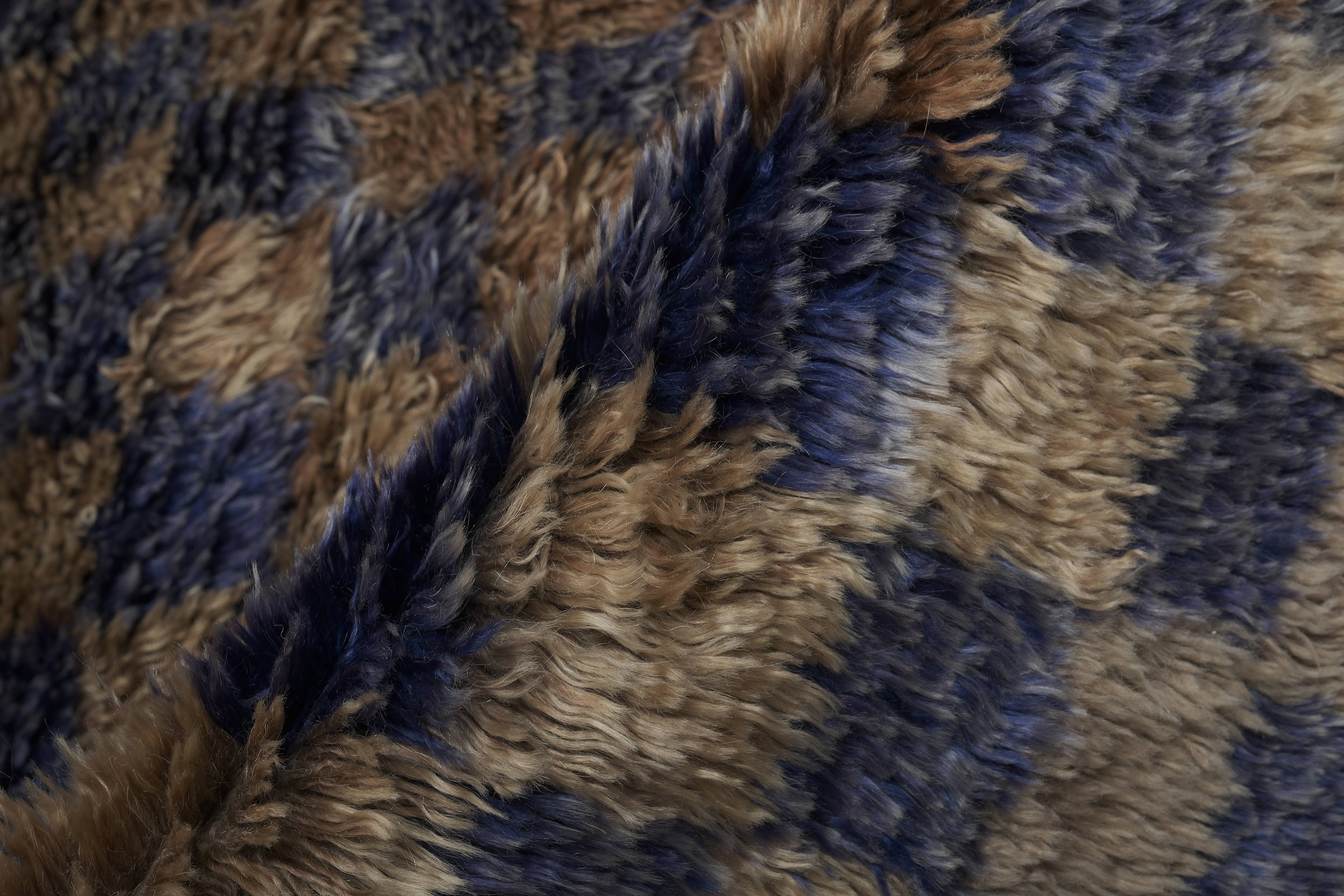 Vintage Turkish Tulu Rug 4'5'' x 5'9''