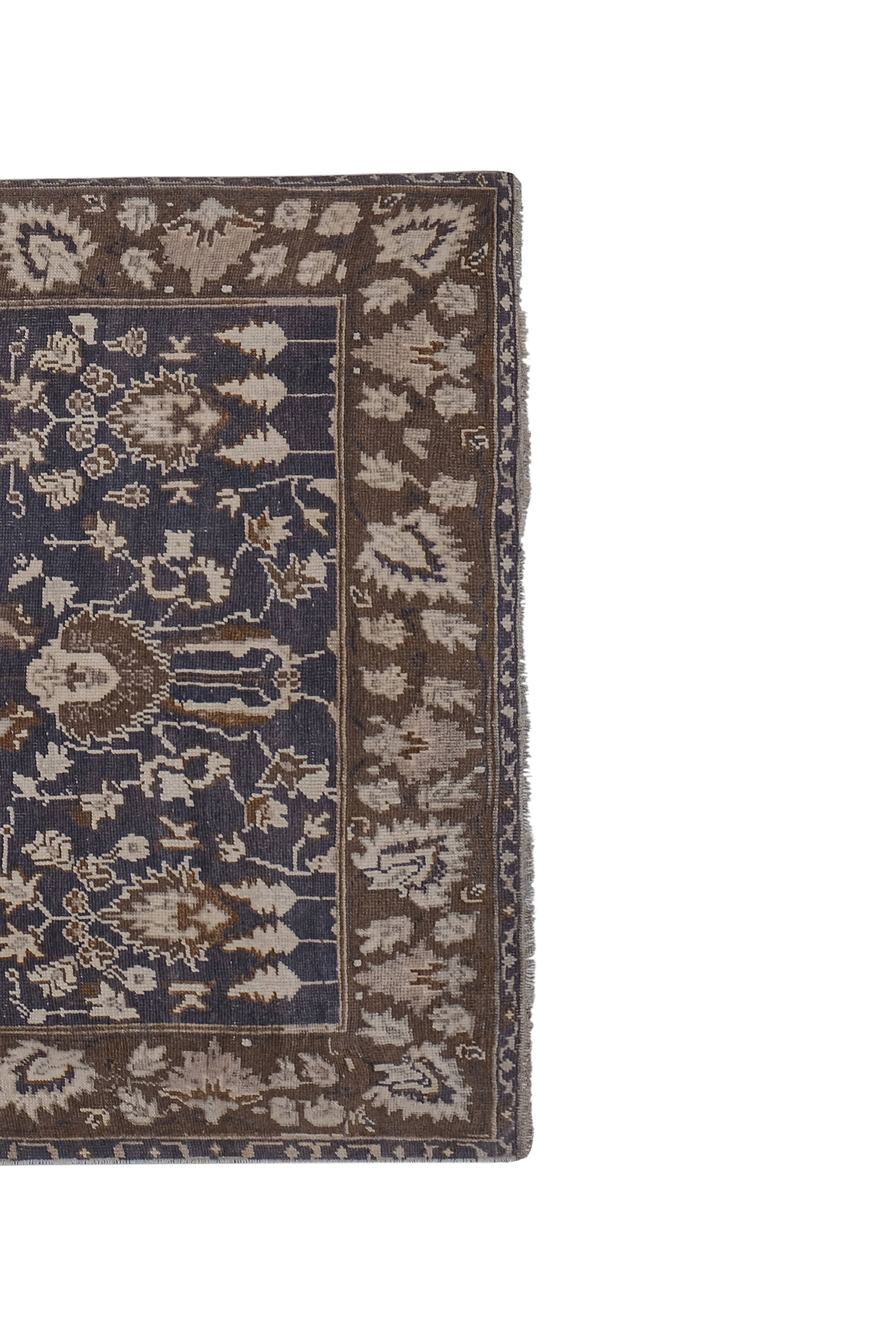 Vintage Turkish Karapinar Rug 4'3'' x 7'2''