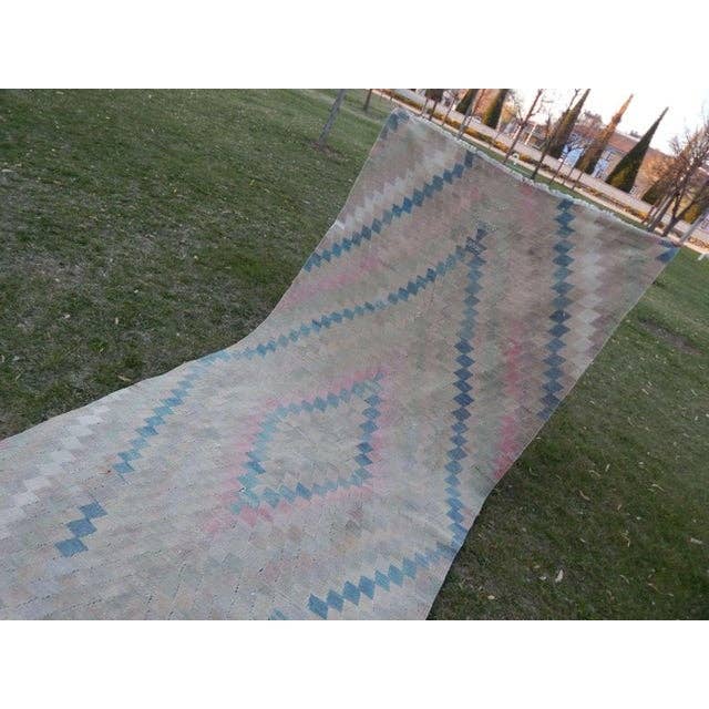 Vintage Turkish Kilim Runner 4'1'' x 9'10''