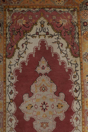 Vintage Oushak Rug 3'5'' x 7'9''