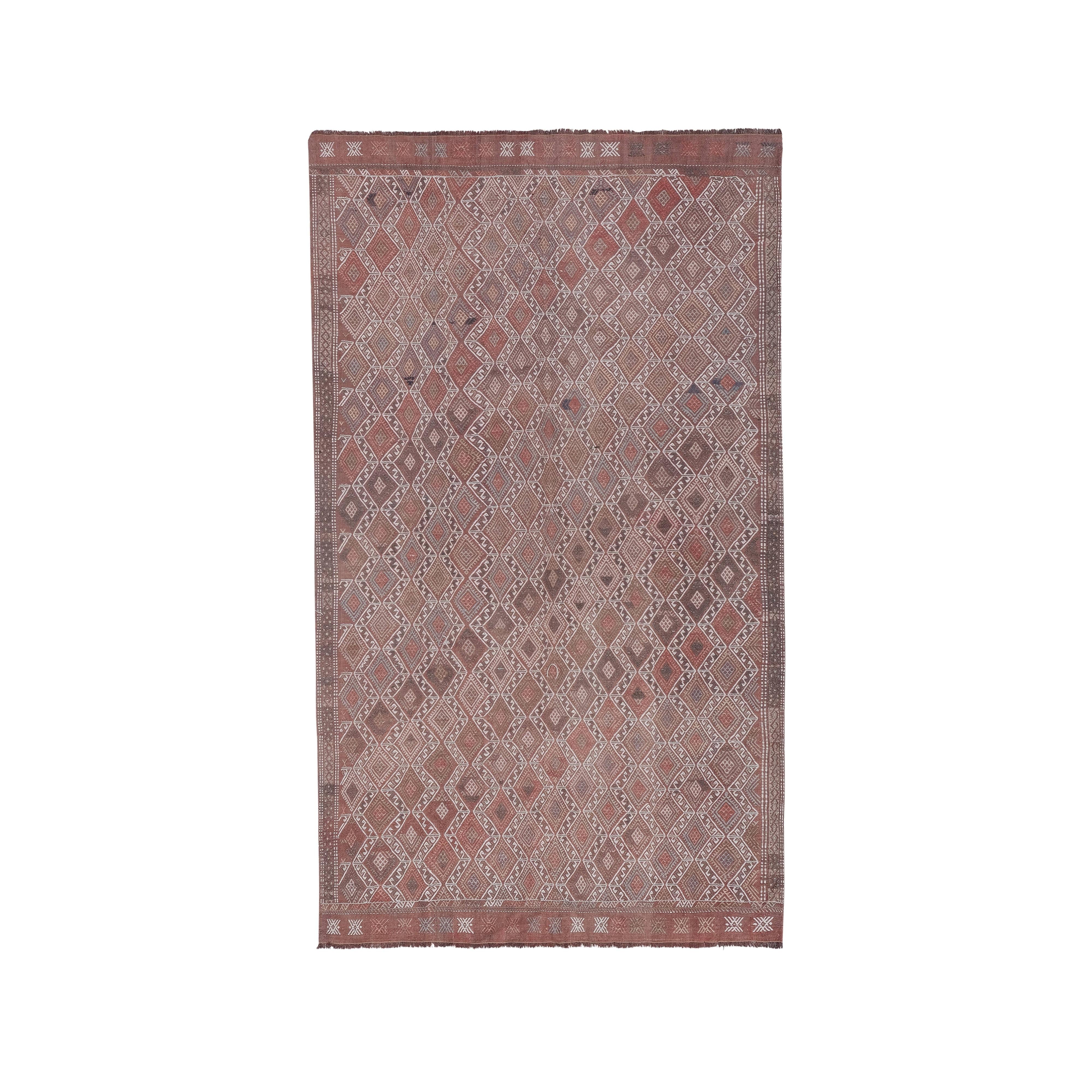Vintage Turkish Kilim Rug 4'6'' x 7'8''