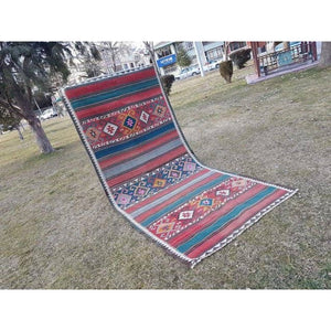 Vintage Caucasian Kilim Runner 5'1'' x 11'5''