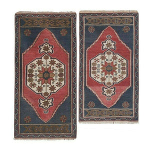 Vintage Turkish Yastik Rugs Set of 2 | 22'' x 38''