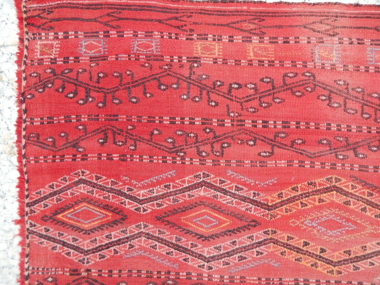 Vintage Turkish Konya Kilim Runner 3'10'' x 11'7''