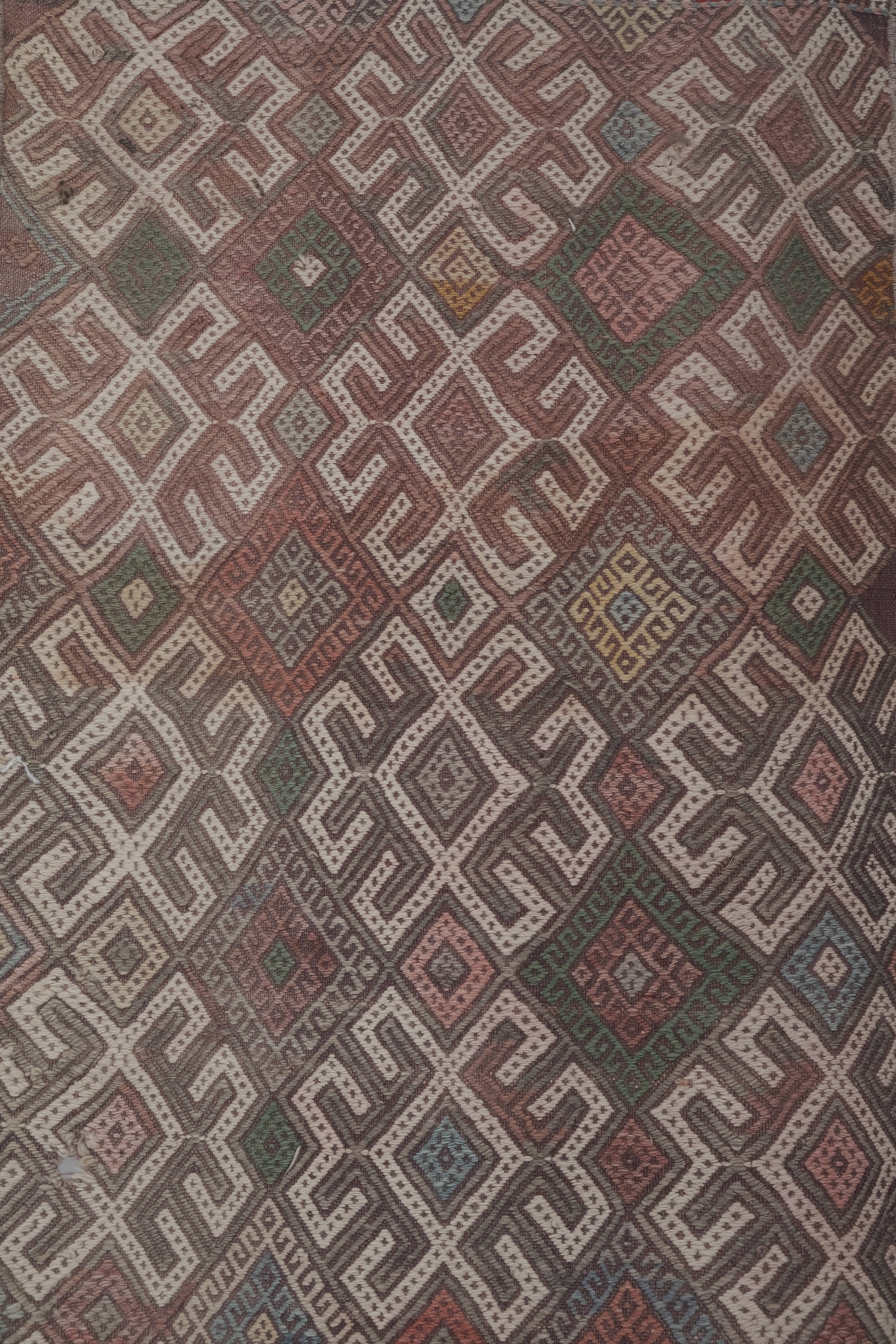 Vintage Turkish Kilim Runner 2'4'' x 8'10''