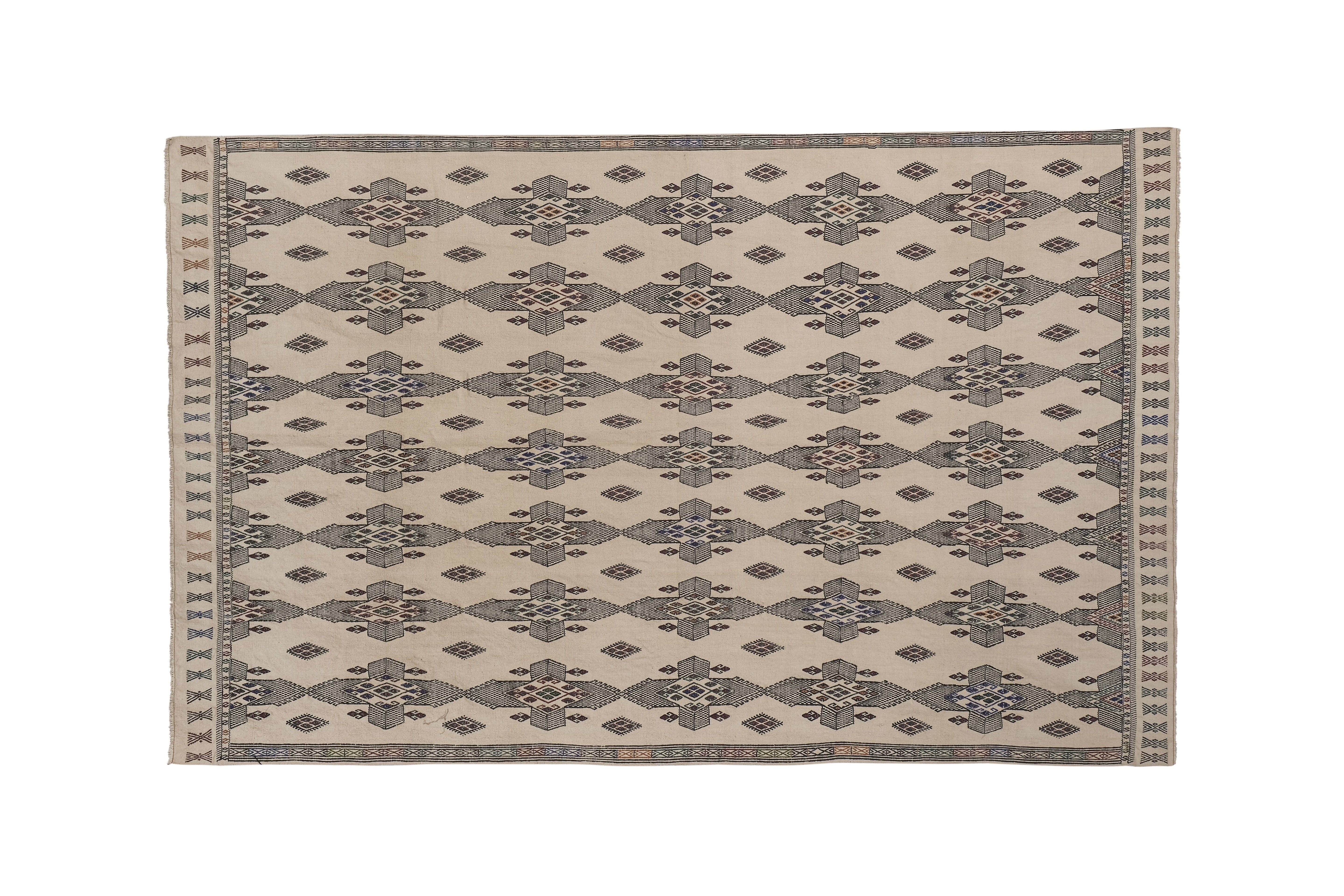 Vintage Turkish Kilim Rug 5'11'' x 9'3''
