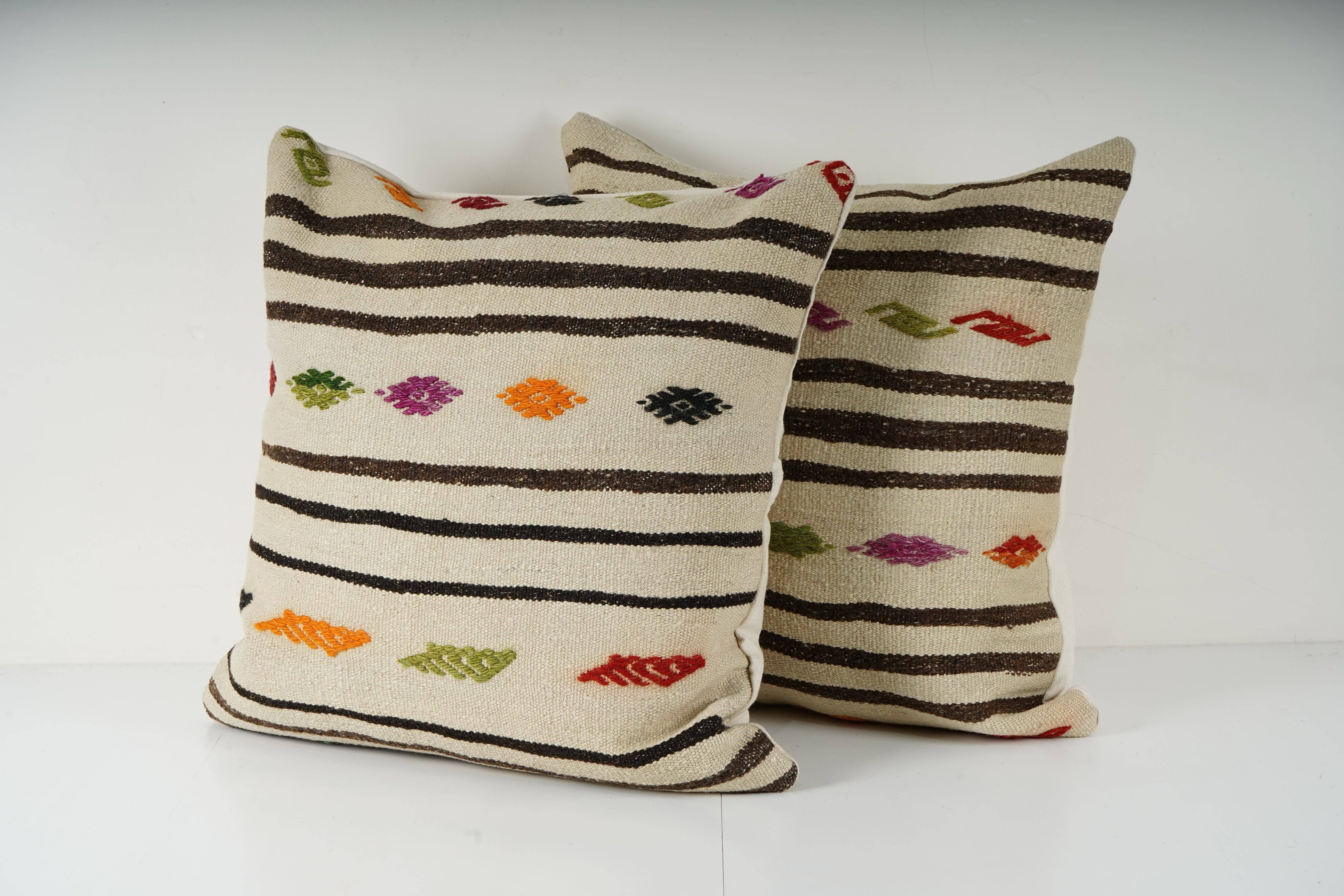 Kilim Pillow Cover Set of 2 | 24'' x 24''