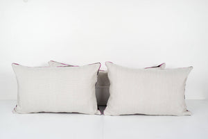 Silk Ikat Velvet Pillow Cover Set of 3 | 16'' x 24''